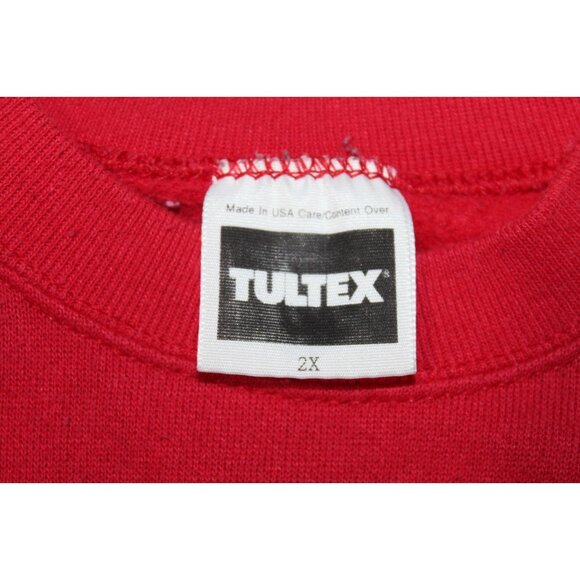 Vintage Santa Christmas Sweatshirt Winter Red Crewneck St Nick Tultex Size 2X - Picture 3 of 7